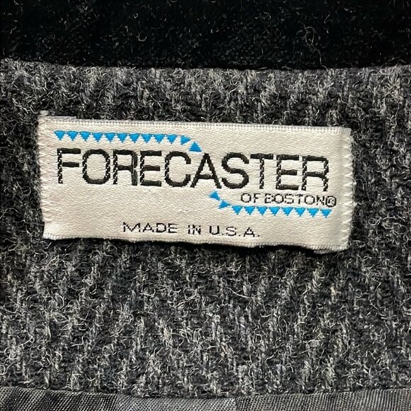 Stunningly Beautiful Wool Velvet Coat Long Made in the USA Dark Gray/Black Sz 8 - Picture 13 of 16